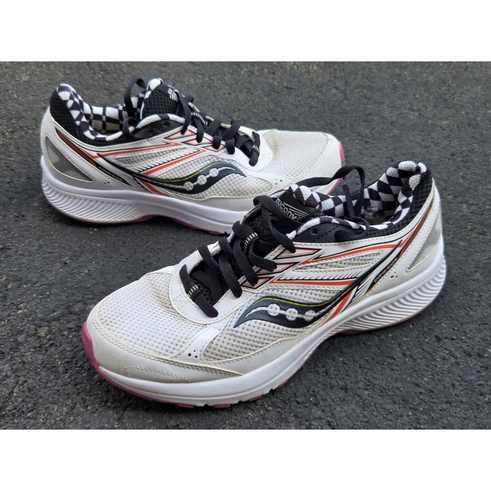 Saucony Cohesion 14 Running Shoes Sneakers Sz 9 Womens White S10628-40